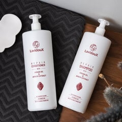 Atjaunojošs šampūns bojātiem matiem, ar keratīnu un kolagēnu, Repair Shampoo LavidouX, 1000ml cena un informācija | Šampūni | 220.lv