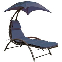 подвесное кресло-качалка - saska garden , синий, 200x125x180 см цена и информация | Садовые стулья, кресла, пуфы | 220.lv