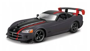 Automodelis Bburago Dodge Viper SRT10ACR Grey & Redstripe 22114, 1:24 cena un informācija | Rotaļlietas zēniem | 220.lv