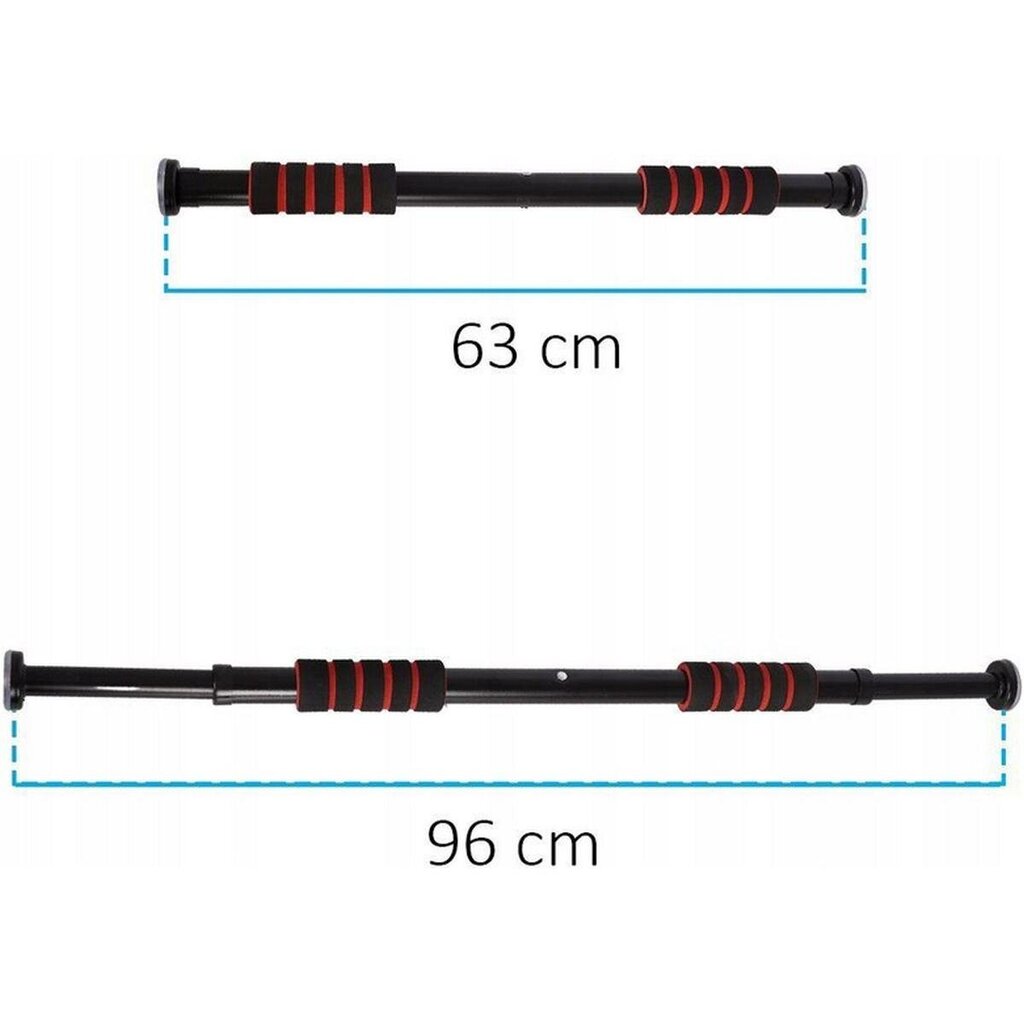 Pievikšanās stienis, 63-96 cm , xqmax melns цена и информация | Pievilkšanās stieņi | 220.lv