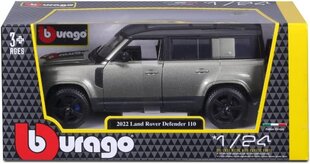 Automodelis Bburago Land Rover Defender 2022 Green 21101gn, 1:24 cena un informācija | Rotaļlietas zēniem | 220.lv
