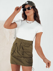 Мини-юбка с рисунком, зеленая цена и информация | Leather mini skirt xl | 220.lv