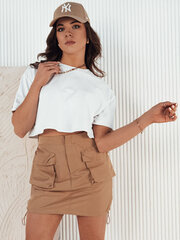 Женская плиссированная юбка, коричневая  цена и информация | Leather mini skirt xl | 220.lv