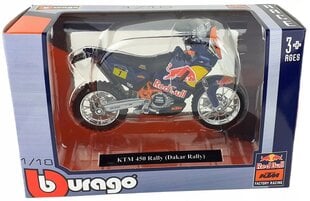 Motocikls Bburago RedBull Cycle KTM 450 Rally 51071, 1:18 cena un informācija | Rotaļlietas zēniem | 220.lv