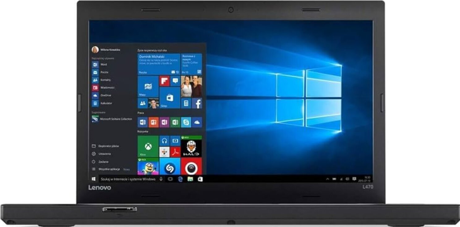 Lenovo ThinkPad L470 Intel Core i5-6200U 8/256 GB SSD Win 10 Pro cena un informācija | Portatīvie datori | 220.lv