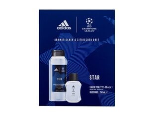 Набор Adidas UEFA Champions League для мужчин: туалетная вода EDT, 50 мл + гель для душа, 250 мл цена и информация | Мужские духи | 220.lv