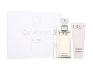 Komplekts Calvin Klein Eternity sievietēm: smaržas EDP, 100 ml + smaržas EDP, 10 ml + ķermeņa losjons, 100 ml cena un informācija | Sieviešu smaržas | 220.lv