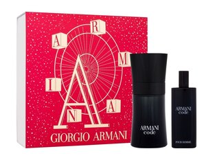 Komplekts Giorgio Armani Armani Code: tualetes ūdens EDT, 50 ml + tualetes ūdens EDT, 15 ml cena un informācija | Vīriešu smaržas | 220.lv