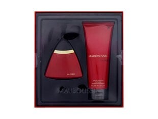 Komplekts Mauboussin in Red sievietēm: smaržas EDP, 100 ml + dušas želeja, 200 ml cena un informācija | Sieviešu smaržas | 220.lv