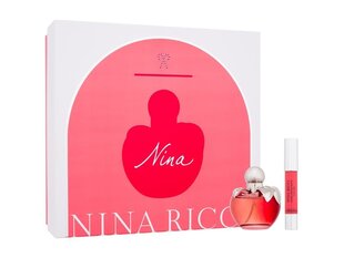 Komplekts Nina Ricci Les Belles De Nina sievietēm: tualetes ūdens EDT, 50 ml + lūpu krāsa Pink Jumbo Lipstick Matte 2,5 g cena un informācija | Sieviešu smaržas | 220.lv