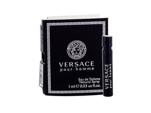 Tualetes ūdens Versace Pour Homme EDT vīriešiem, 1 ml cena un informācija | Vīriešu smaržas | 220.lv