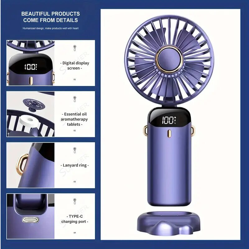 Mini pārnēsājamais ventilators cena un informācija | Ventilatori | 220.lv