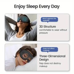 3D маска для сна унисекс, черная цена и информация | Женские пижамы, ночнушки | 220.lv