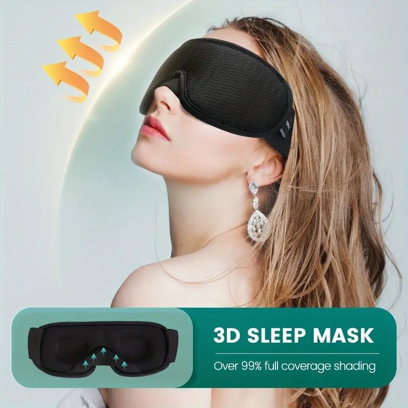 3D miega maska, melna цена и информация | Naktskrekli, pidžamas | 220.lv