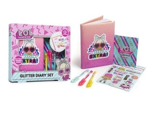 Dienasgrāmatas komplekts L.O.L. Surprise Glitter Diary Set 42-0208 78357 cena un informācija | Burtnīcas un papīra preces | 220.lv