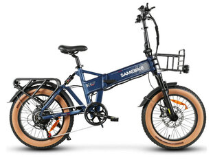 Kalnu velosipēds Samebike XWLX09-II Fat Tire, zils цена и информация | Электровелосипеды | 220.lv