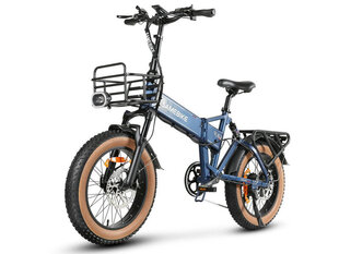 Kalnu velosipēds Samebike XWLX09-II Fat Tire, zils cena un informācija | Elektrovelosipēdi | 220.lv