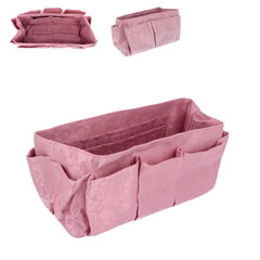 Kosmētikas maisiņš, 24x9x14 cm, rozā krāsā cena un informācija | Vannas istabas aksesuāri | 220.lv
