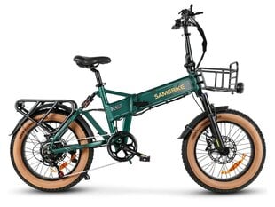 Kalnu velosipēds Samebike XWLX09-II Fat Tire, zaļš цена и информация | Электровелосипеды | 220.lv