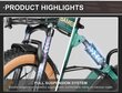 Kalnu velosipēds Samebike XWLX09-II Fat Tire, zaļš cena un informācija | Elektrovelosipēdi | 220.lv