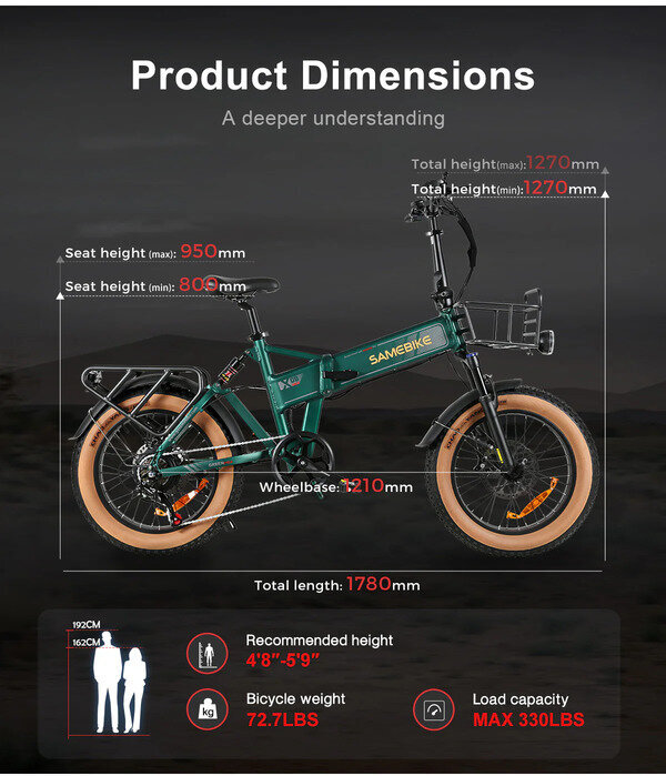 Kalnu velosipēds Samebike XWLX09-II Fat Tire, balts cena un informācija | Elektrovelosipēdi | 220.lv