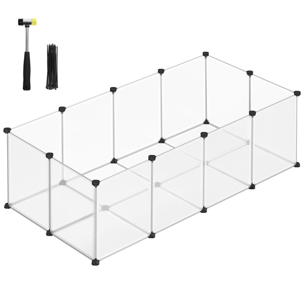 Mājdzīvnieku nožogojums Oskar LPC02W, 143x73x46 cm cena un informācija | Suņu gultas, spilveni, būdas | 220.lv