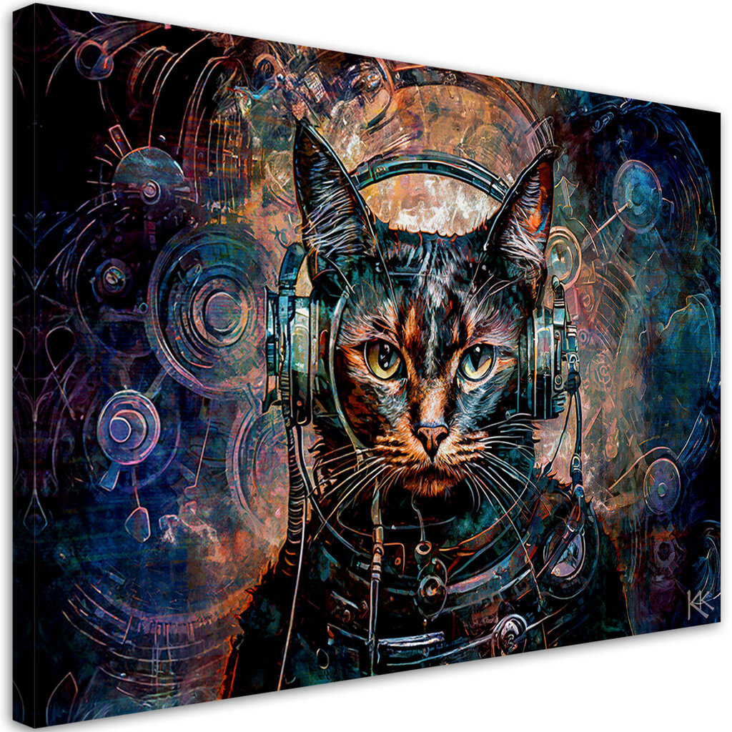 Gleznieciba uz audekla, Futūristisks kaķis цена и информация | Gleznas | 220.lv