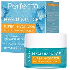 Dienas sejas gels Perfecta Hyaluron Ice Super-Hydrator, 50 ml cena un informācija | Sejas krēmi | 220.lv