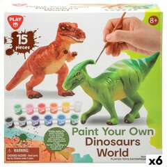 Divu dinozauru komplekts PlayGo, 15 d, 6 gab. цена и информация | Развивающие игрушки | 220.lv
