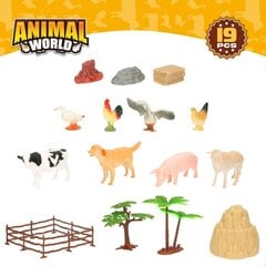Dzīvnieku figūriņu komplekts Farm Color Baby, 13x8x3 cm, 19 d, 6 gab. cena un informācija | Rotaļlietas zēniem | 220.lv