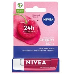 Lūpu balzams Nivea 24H Mett-In Moisture Cherry Shine, 4,8 g cena un informācija | Lūpu krāsas, balzāmi, spīdumi, vazelīns | 220.lv