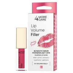 Lūpu spīdums More4Care Lip Volume Filler Juicy Pink, 4.8 g cena un informācija | Lūpu krāsas, balzāmi, spīdumi, vazelīns | 220.lv