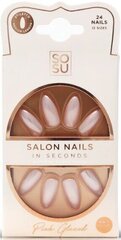 Uzlīmējamie nagi Artificial nails Pink Salon Nails, 24 gab. cena un informācija | Nagu kopšanas piederumi | 220.lv