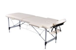 Vangaloo 2-зонный раскладной массажный стол, 186 x 60 см, бежевый цена и информация | Аксессуары для массажа | 220.lv