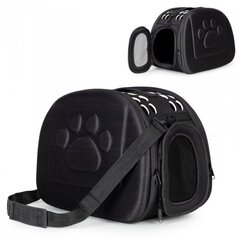 Сумка для домашних животных Purlov, чёрная, 43 x 32 x 27 см цена и информация | Переноски, сумки | 220.lv