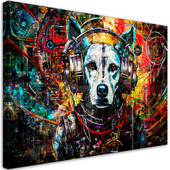 Glezna uz audekla Suns ar austiņām cena un informācija | Gleznas | 220.lv