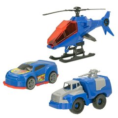 Transportlīdzekļa komplekts Colorbaby, zils, 3 gab. cena un informācija | Rotaļlietas zēniem | 220.lv