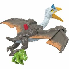 Dinozaurs Quetzalcoatlus ar piederumiem Fisher Price, pelēks/balts, 3 d. цена и информация | Игрушки для мальчиков | 220.lv