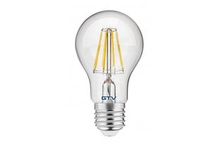Лампа светодиодная A60, FILAMENT, 3000K, E27, 8,0W, AC220-240V, 360°, 880lm, 70mA цена и информация | Лампочки | 220.lv