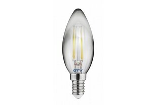 Лампа светодиодная FILAMENT C35, Е14, 4 Вт, 200 Лм, 1800K, 220-240В, 360°, серая цена и информация | Лампочки | 220.lv