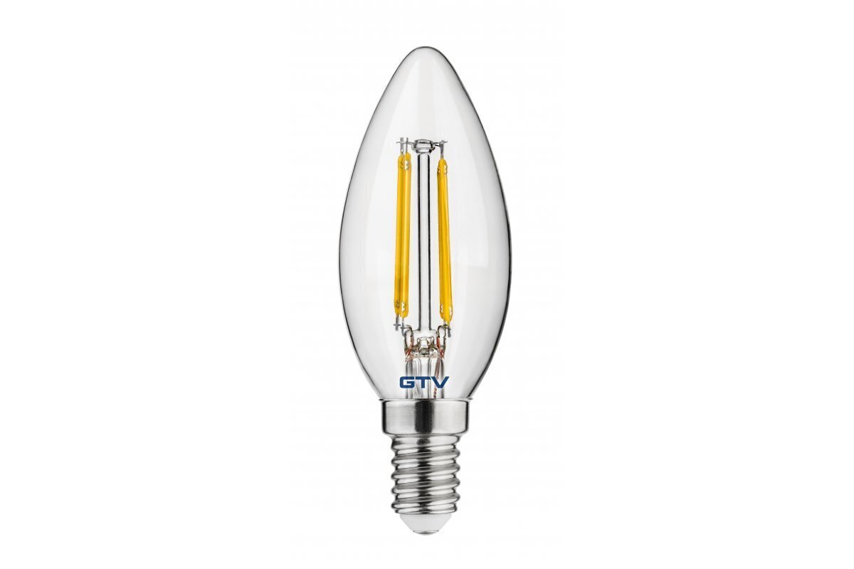 Spuldze LED, C35, E14, 4W, 420Lm, 3000K, Filament, 220-240V, 360° цена и информация | Spuldzes | 220.lv