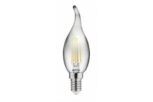 Лампа светодиодная FILAMENT C35L, Е14, 4 Вт, 200 Лм, 1800K, 220-240В, 360°, серая цена и информация | Лампочки | 220.lv
