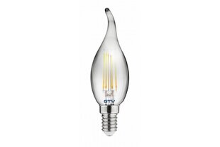 Лампа светодиодная FILAMENT C35L, 2700K, E14, 4,0W, AC220-240V, 360°, 300lm, 44mA, серая цена и информация | Лампочки | 220.lv