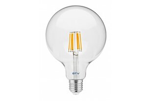Лампа светодиодная G125, FILAMENT, 3000K, E27, 8,0W, AC220-240V, 360°, 880lm, 70mA цена и информация | Лампочки | 220.lv