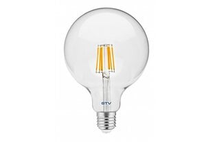 Лампа светодиодная G125, FILAMENT, 3000K, E27, 8,0W, AC220-240V, 360°, 880lm, 70mA цена и информация | Лампочки | 220.lv