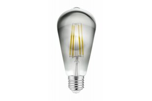 Лампа светодиодная FILAMENT ST64, E27, 6 Вт, 300 Лм, 1800K, 220-240В, 360°, серая цена и информация | Лампочки | 220.lv