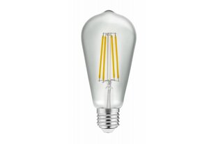 Лампа светодиодная ST64, FILAMENT, 3000K, E27, 6,0W, AC220-240V, 360°, 600lm, 52mA цена и информация | Лампочки | 220.lv