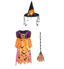 Детский костюм ведьмы ZUCOS, 3-4 года/110-120см цена и информация | Карнавальные костюмы, парики и маски | 220.lv