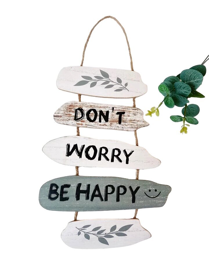 Koka zīme Don't worry be happy, Electronics LV-2139, 1 gab цена и информация | Svētku dekorācijas | 220.lv