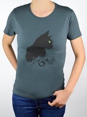 Женская футболка Noviti "Cat" (серая) цена и информация | Женские футболки | 220.lv